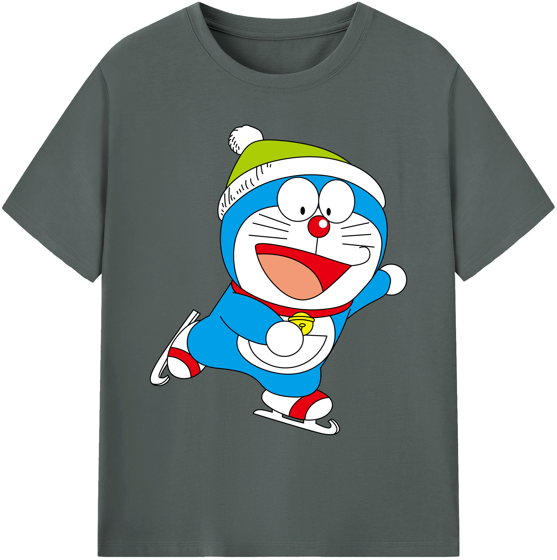 （画像用） ドラえもん Doraemon 綿100％ メンズ半袖Tシャツ｜肌触りやわらか＆通気性